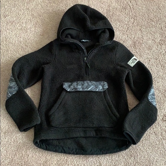 The north face xs Sherpa hoodie jacket half zip - Picture 1 of 8